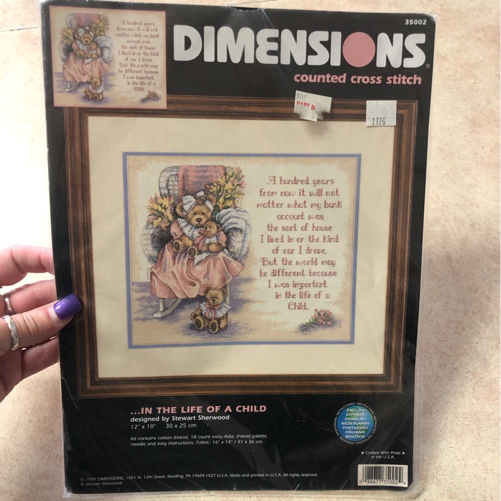 New Dimensions "In The Life Of A Child" Counted Cross Stitch Pattern Kit